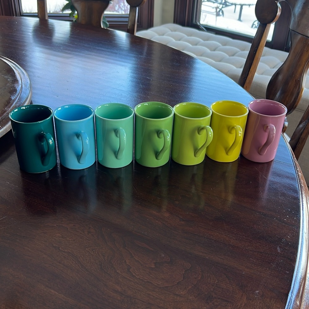Porcelain colorful mug set!!